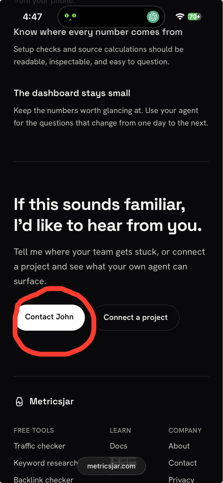 The exact target circled when two similar elements appear on screen